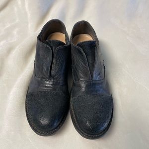 Bed Stu / Distressed Black Leather Shoes